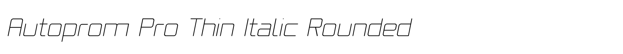 Autoprom Pro Thin Italic Rounded image